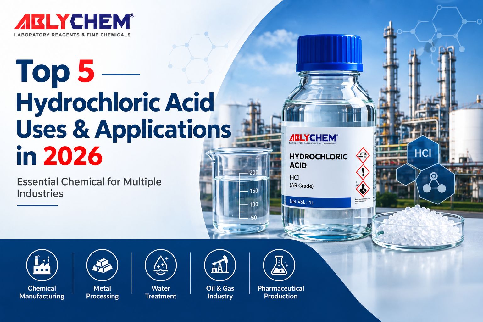 Top 5 Hydrochloric Acid Uses & Applications in 2026